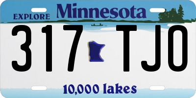 MN license plate 317TJO