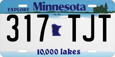 MN license plate 317TJT