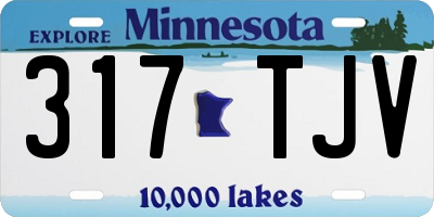 MN license plate 317TJV