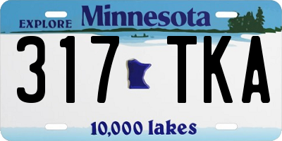 MN license plate 317TKA