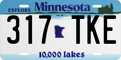 MN license plate 317TKE