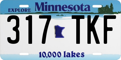 MN license plate 317TKF