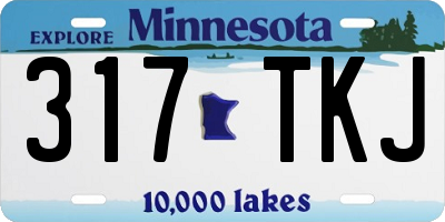 MN license plate 317TKJ