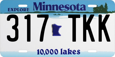 MN license plate 317TKK