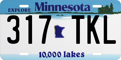 MN license plate 317TKL