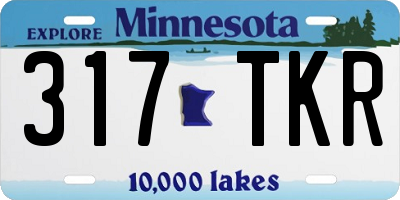 MN license plate 317TKR