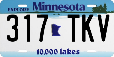 MN license plate 317TKV