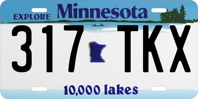 MN license plate 317TKX