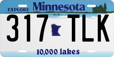 MN license plate 317TLK