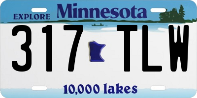 MN license plate 317TLW