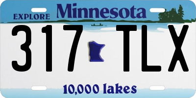 MN license plate 317TLX