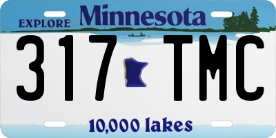 MN license plate 317TMC