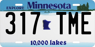 MN license plate 317TME