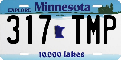 MN license plate 317TMP