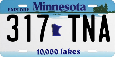 MN license plate 317TNA