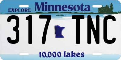 MN license plate 317TNC