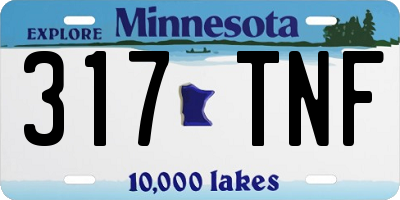 MN license plate 317TNF
