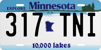 MN license plate 317TNI