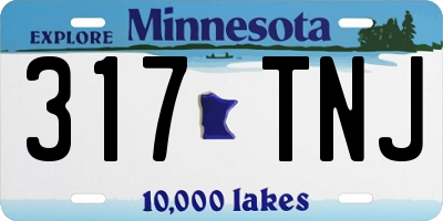 MN license plate 317TNJ