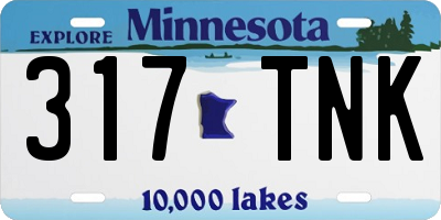 MN license plate 317TNK