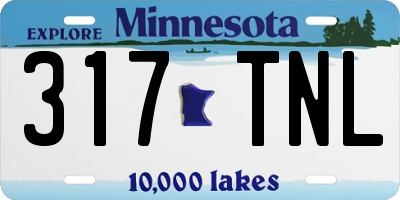 MN license plate 317TNL