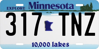 MN license plate 317TNZ