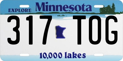 MN license plate 317TOG