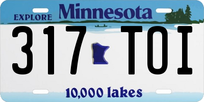 MN license plate 317TOI