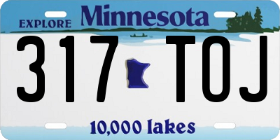 MN license plate 317TOJ