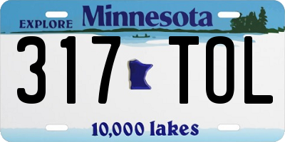 MN license plate 317TOL