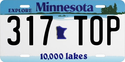 MN license plate 317TOP