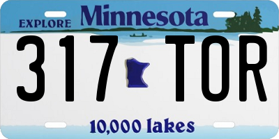 MN license plate 317TOR