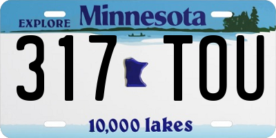 MN license plate 317TOU