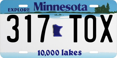 MN license plate 317TOX