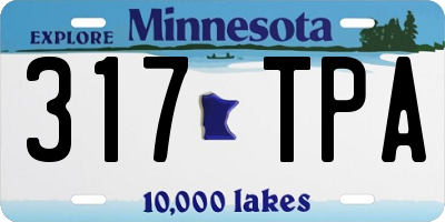 MN license plate 317TPA