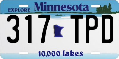 MN license plate 317TPD