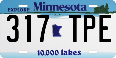 MN license plate 317TPE