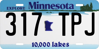 MN license plate 317TPJ