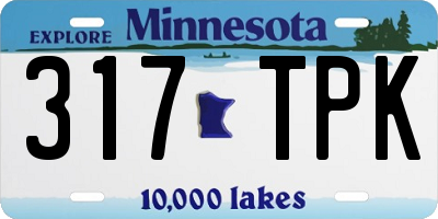 MN license plate 317TPK