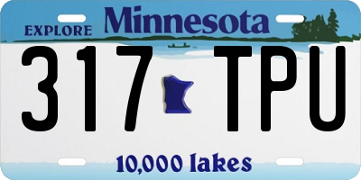 MN license plate 317TPU