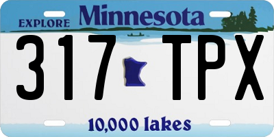 MN license plate 317TPX