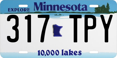 MN license plate 317TPY