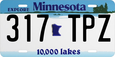MN license plate 317TPZ