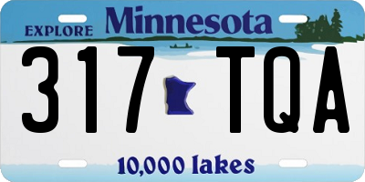 MN license plate 317TQA