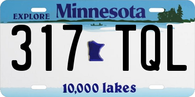 MN license plate 317TQL
