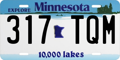 MN license plate 317TQM