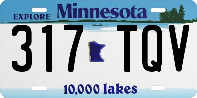 MN license plate 317TQV