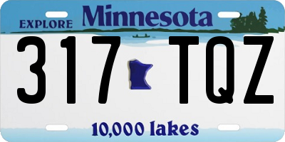 MN license plate 317TQZ