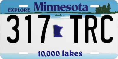 MN license plate 317TRC