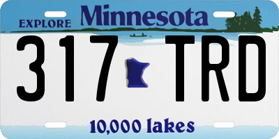 MN license plate 317TRD